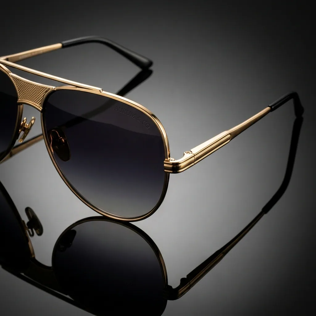 Sunglasses — Acetate and metal frames, tinted lenses